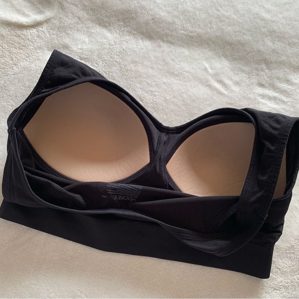 Black Wireless V-Neck Comfort Bra - Picture 4 of 5